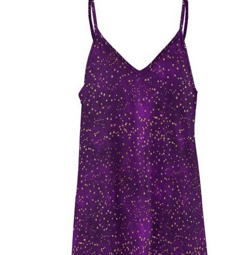 Purple Stars Maxi Dress: Fairycore Y2K Celestial Print - Etsy