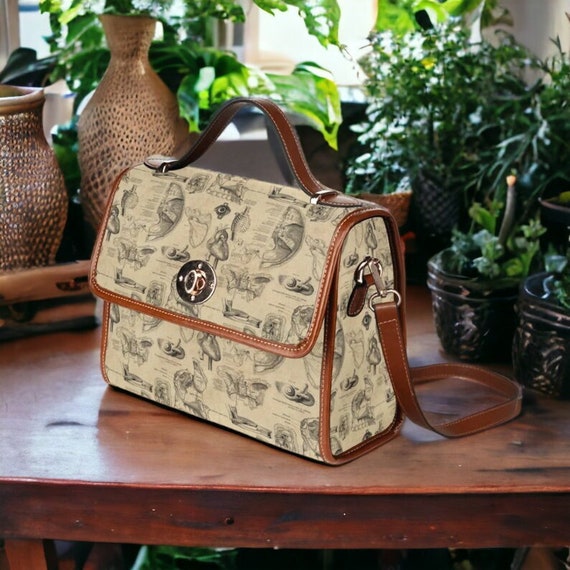 Canvas satchel purse hotsell