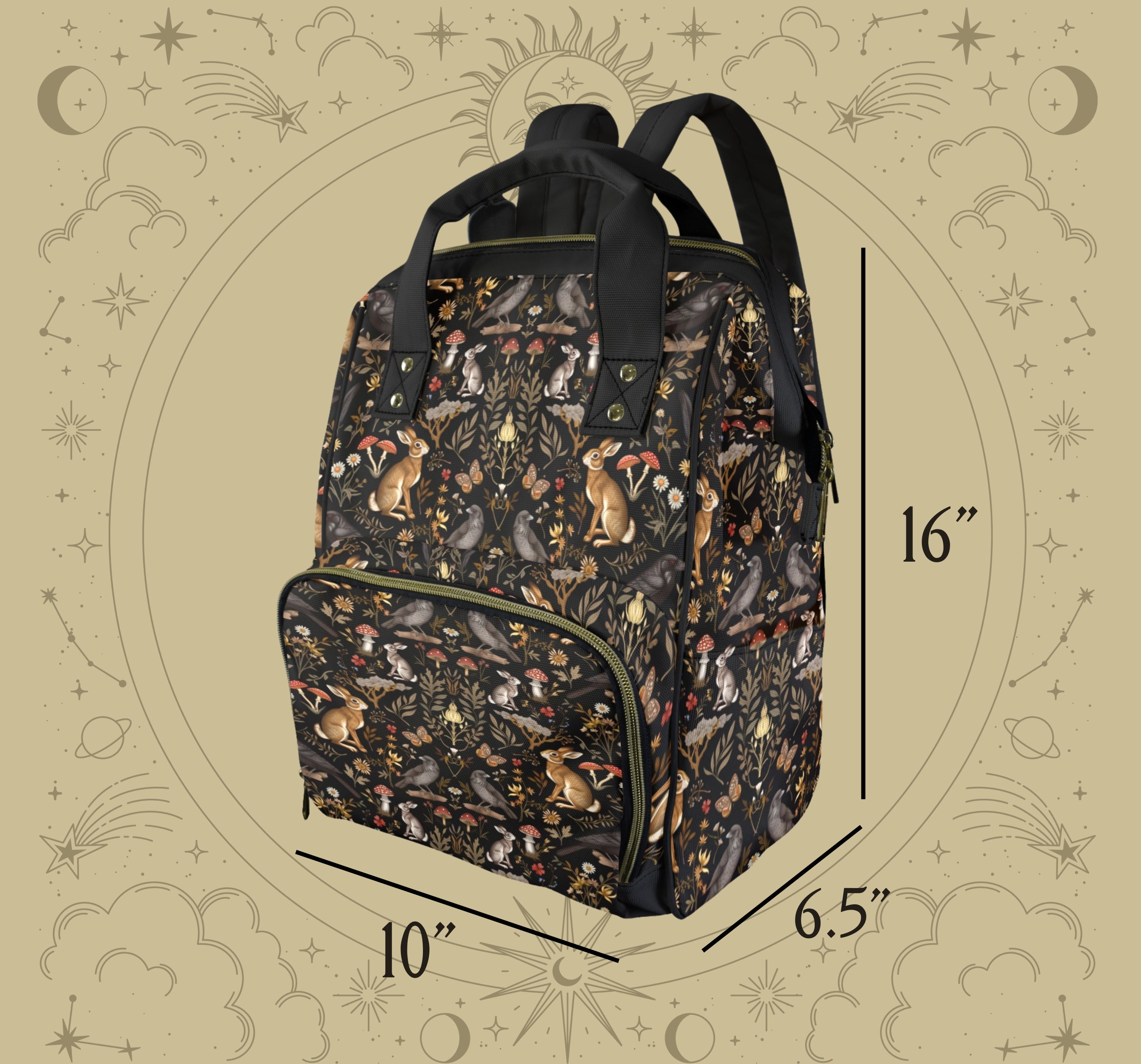 black floral mini backpack Loungefly Disney Alice in Wonderland 3D Bow AmyDavidMagic Youll find embroidered details inspired by both characters on either side of the front of the bag BETSEY JOHNSON Black Mini Backpack