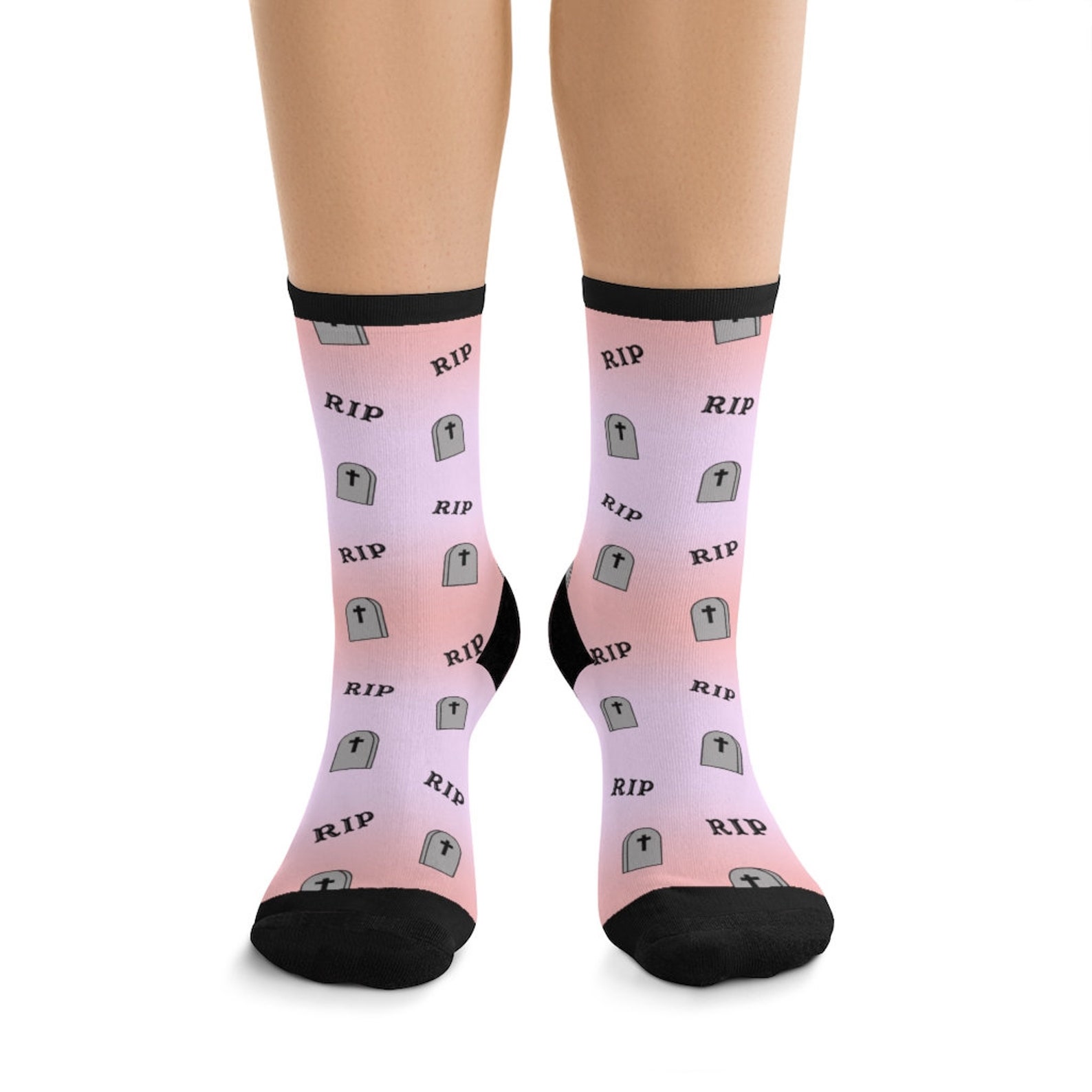 Cute Goth RIP Socks Pastel Goth Socks Tombstone Socks Etsy