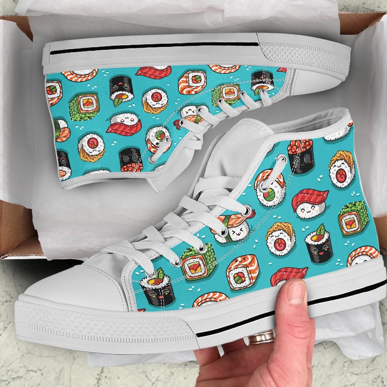 Cute The Kawaii Sushi Light High Sneaker,Kawaii Grunge Otaku Girls Anime Teen Alternative Girl