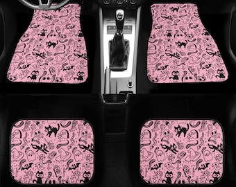 Pastel Witch Pink Spooky Cute Car Mats Cute Car Accessories Car Mat Creepy Cute Custom Car Mats Pastel Goth Girl Car Accessories Teen Girl