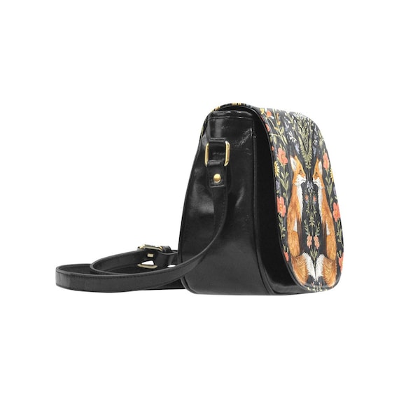 ★EMS★ FLOWER BOUCLE CROSSED BODY BAGBLACK Full Grain Black Leather 