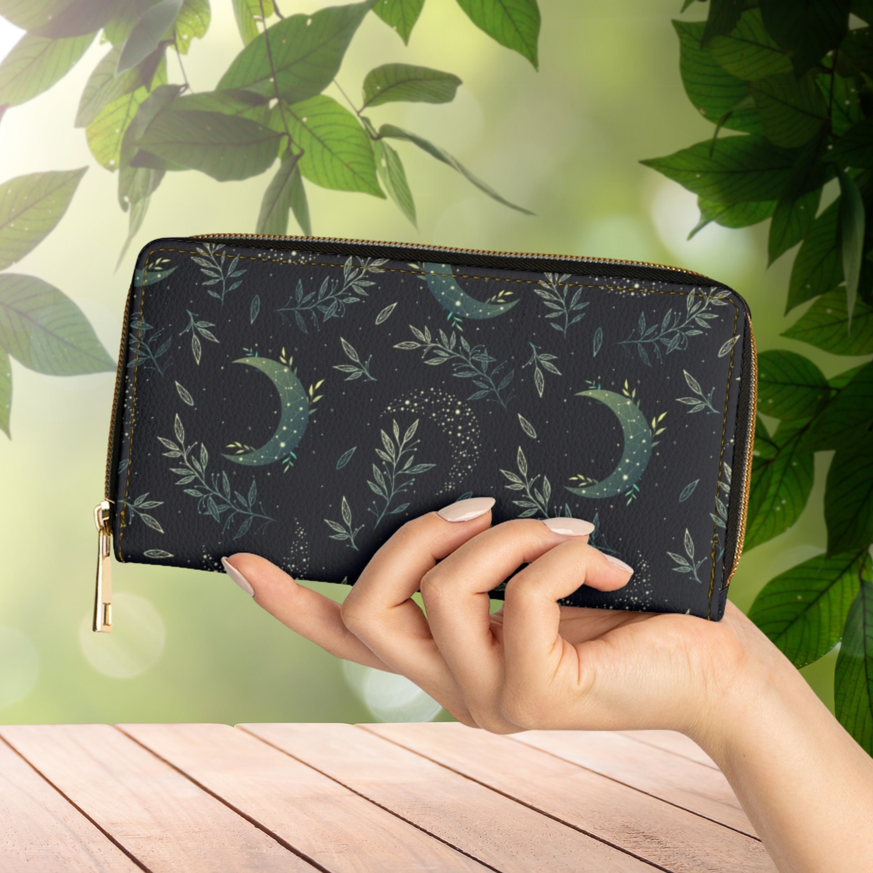 Marithe☆HALF MOON WALLET BAG （2color） Kate Spade Half Moon Jackson Wristlet WLRU5464 Chocolate