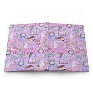 Cute Witchcore Journal Pastel Witchy journal Kawaii Witchy Vibes Diary Pastel Goth Hardcover Journal Teen Girl Gift Mystical Symbols Journal image 3