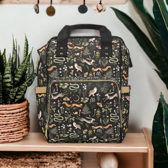Dark Forest Diaper Bag Forestcore Diaper Backpack Dark