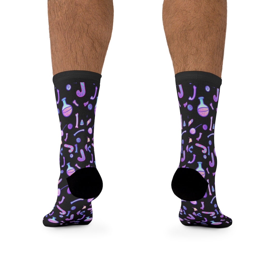Kawaii Goth Socks Potions and Poisons Socks Cute Spoopy - Etsy