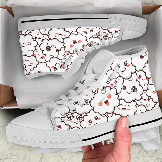 fluffy high top trainers