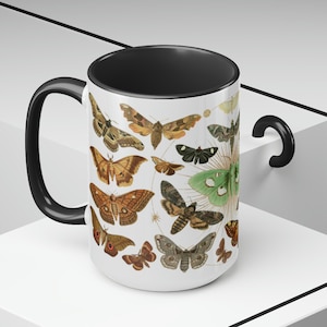 mystic moths 2 tone Coffee Mugs, 15oz