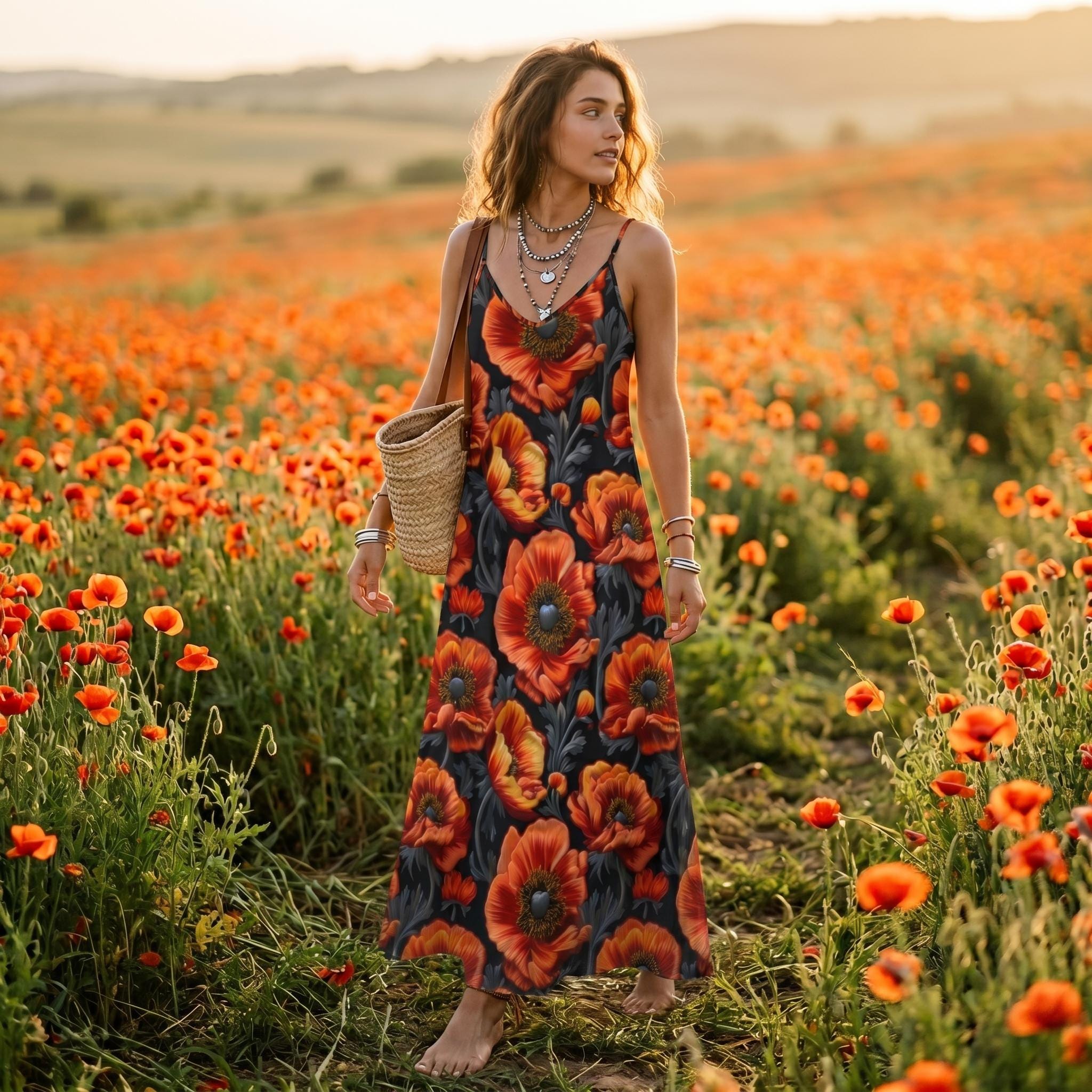 Orange Poppy Dress - Etsy