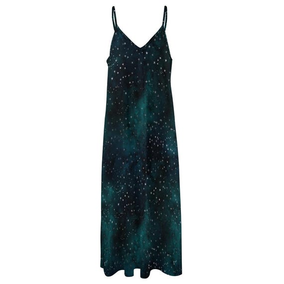 Phthalo Green & Silver Stars Fairy Long Dress, Whimsical Stars Boho Maxi Dress, Fairycore Aesthetic Summer Ankle Length Celestial Dress - Etsy Phthalo Green & Silver Stars Fairy Long Dress, Whimsical Stars Boho Maxi Dress, Fairycore Aesthetic Summer Ankle Length Celestial Dress - Etsy