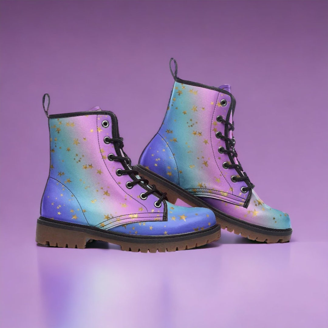 New! PURPLE CASSIDY WITH SPARKLE VELCRO BELL BOOTS main image 1