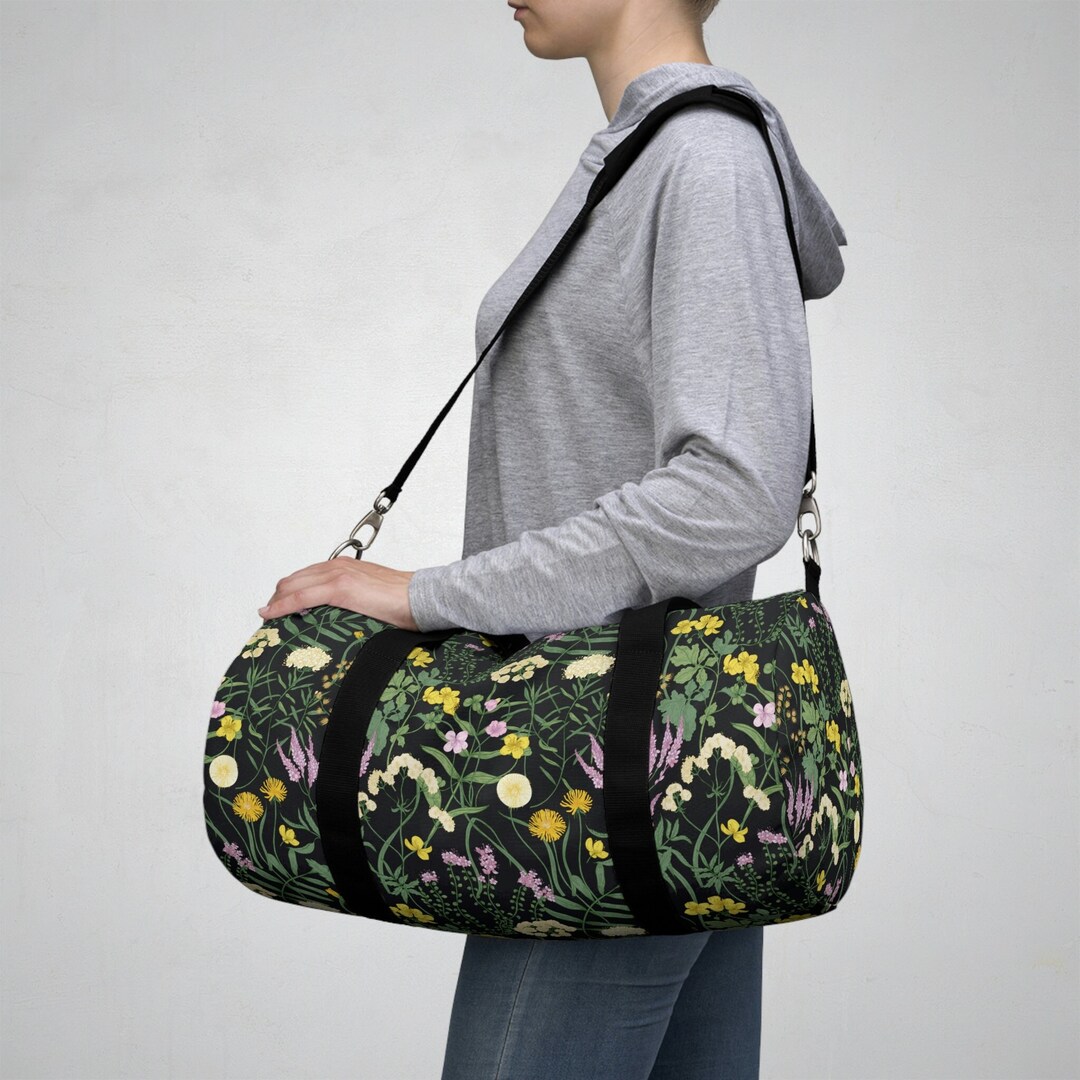 Cottagecore Wildflowers Duffel Bag Field Flowers Duffel Dark - Etsy