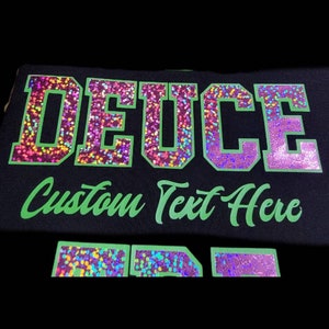 Pink & Green Custom Line Number Greek T-Shirt , Long Sleeve , Sweatshirt , Hoodie / Ace / Deuce / Tre / Quad / 5ive / Tail