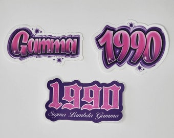 Sigma Lambda Gamma Graffiti 2.0 Stickers / Sigma Lambda Gamma Stickers / Gamma Stickers / 1990 Stickers / 1990 SLG Stickers / ΣΛΓ