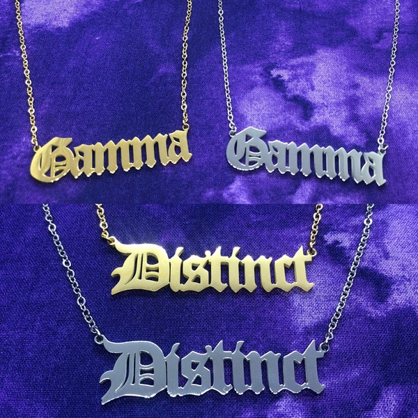 Sigma Lambda Gamma Necklace / Sigma Lambda Gamma Gift / Layering Necklace / Sorority Jewelry / Gamma Necklace / Sorority Gift