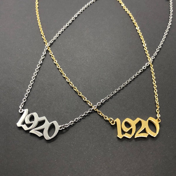 Gold 1920 Necklace , Silver 1920 Necklace , 1920 Chain , 1920 Jewelry