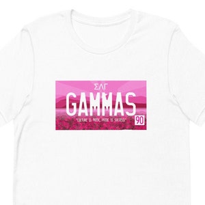 Gamma License Plate Design Top , Sigma Lambda Gamma, Sigma Lambda Gamma Shirt , Sigma Lambda Gamma Gift , Gamma Shirt , SLG Shirt