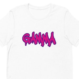 Gamma Graffiti Drip Top / Sigma Lambda Gamma-skjorta / Gamma-skjorta / Sigma Lambda Gamma-gåva / 1990-skjorta / SLG-skjorta / SLG-gåva / Graffiti