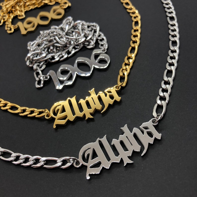 Alpha Necklace Alpha Gift Alpha Chain 1906 Necklace Etsy