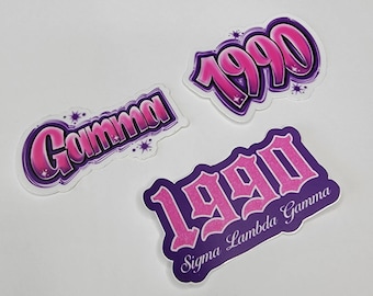 Sigma Lambda Gamma Graffiti 2.0 Stickers / Sigma Lambda Gamma Stickers / Gamma Stickers / 1990 Stickers / 1990 SLG Stickers / ΣΛΓ