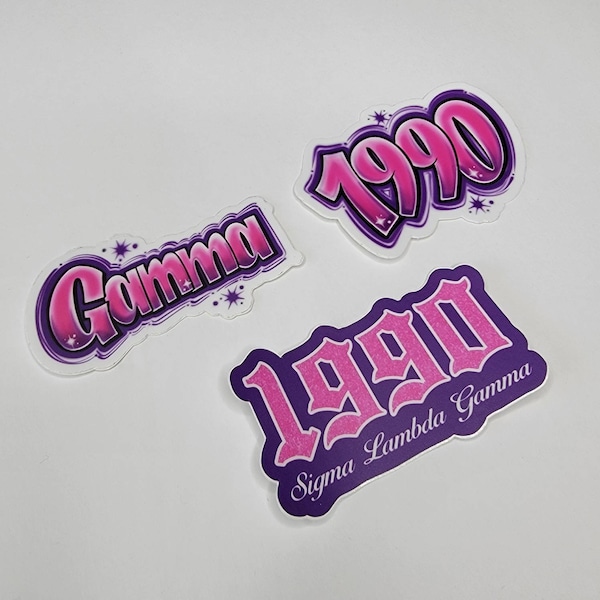 Sigma Lambda Gamma Graffiti 2.0 Stickers / Sigma Lambda Gamma Stickers / Gamma Stickers / 1990 Stickers / 1990 SLG Stickers / ΣΛΓ