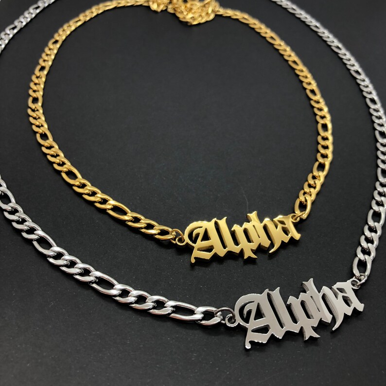 Alpha Necklace Alpha Gift Alpha Chain 1906 Necklace Etsy