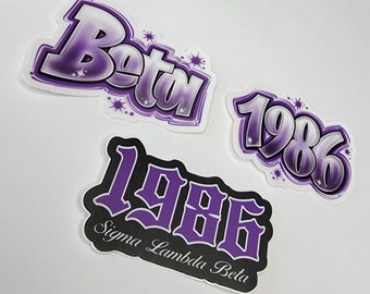 Sigma Lambda Beta Graffiti 2.0 Stickers / Sigma Lambda Beta Stickers / Beta Stickers / 1986 Stickers / 1986 SLB Stickers / ΣΛB