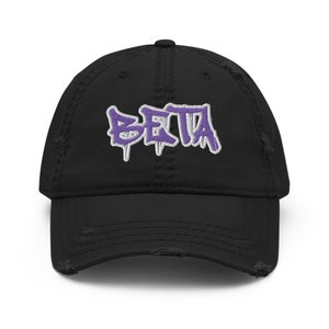 Sombrero beta angustiado / Sigma Lambda Sombrero beta / Sigma Lambda Gorra beta / Sombrero beta / Sombrero SLB / Regalo SLB