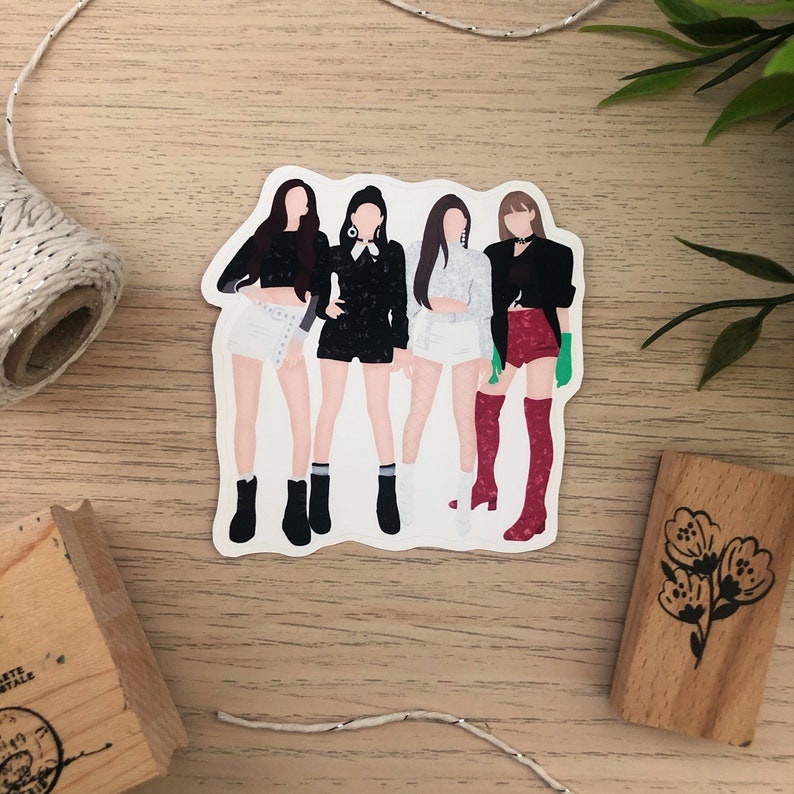 kpop blackpink ddu du ddu du sticker rose jisoo jennie etsy