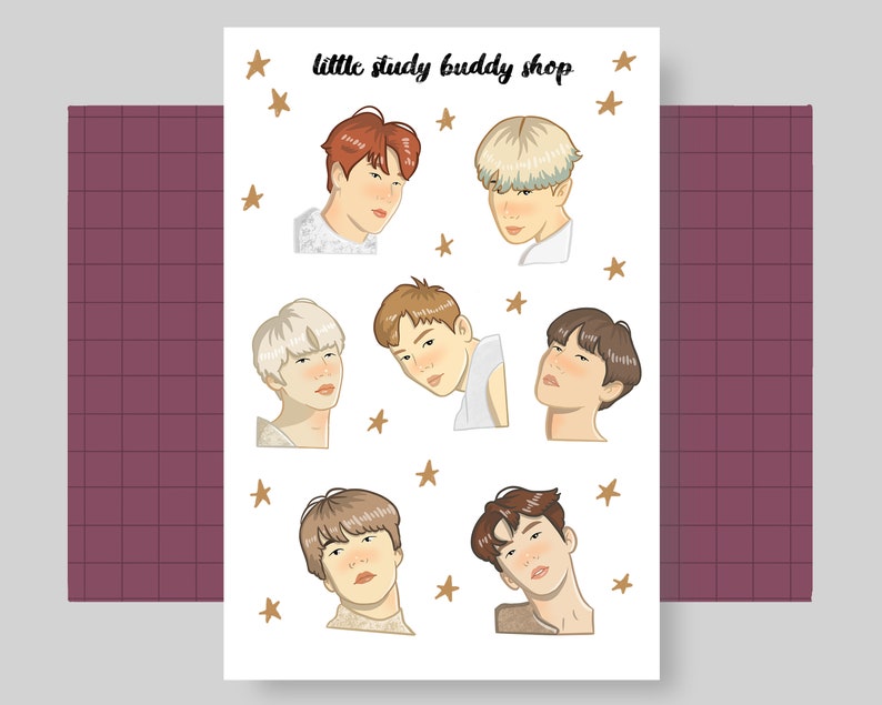 kpop monsta x stickers shownu wonho minhyuk kihyun etsy