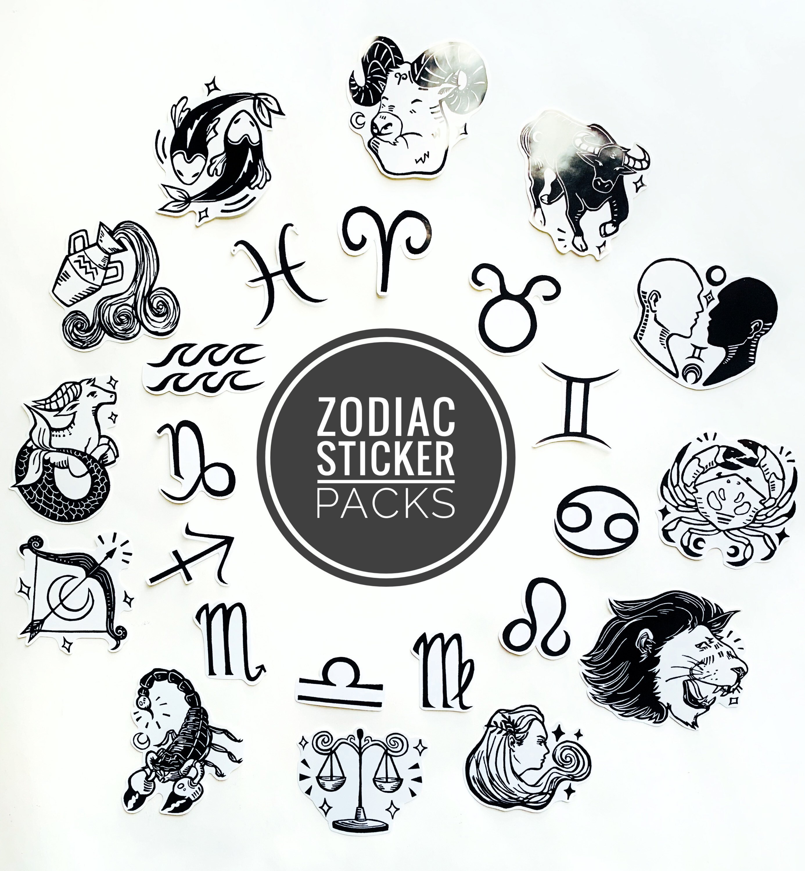 ZODIAC Sticker Packs | Etsy