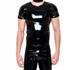 Only Male Latex T-shirt Fetish Top Body for Men