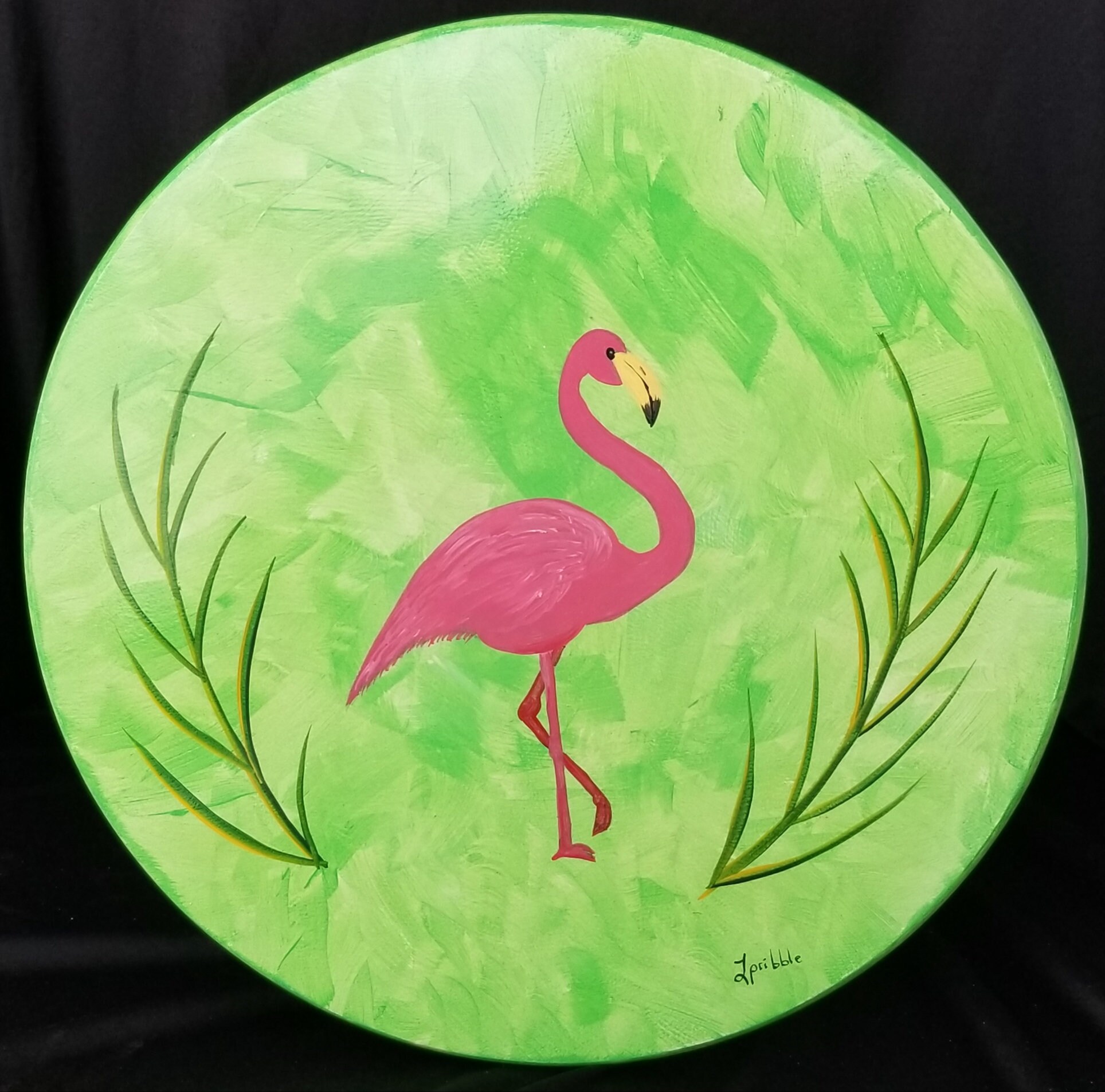 Faule Susan von Hand bemalt Holz Flamingo rosa Hand | Etsy