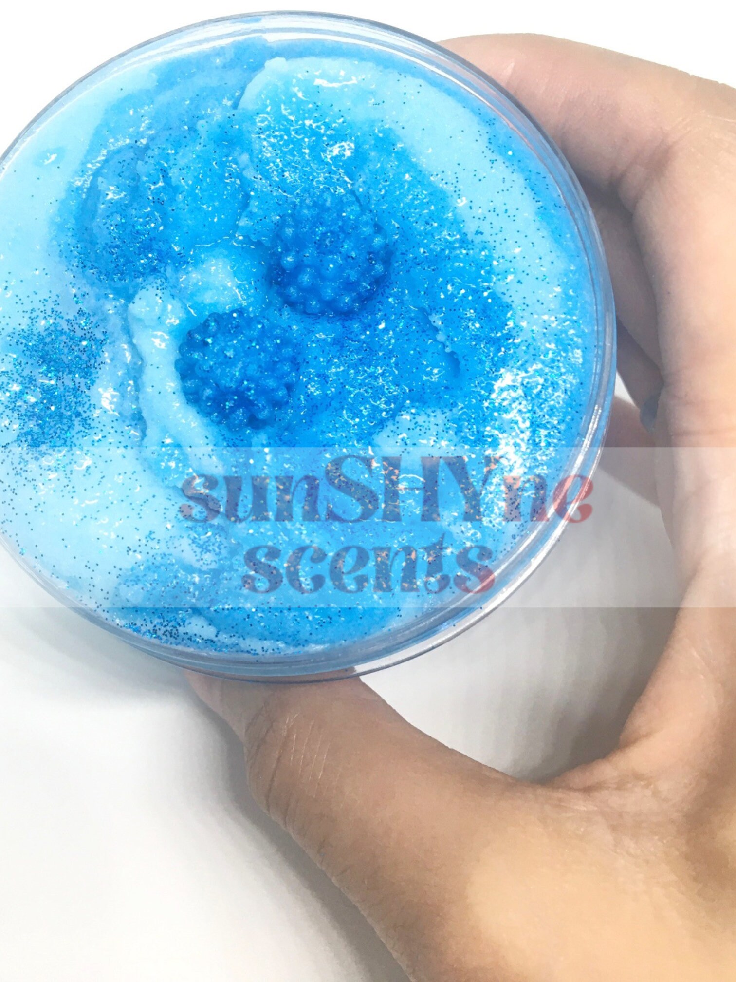 Sour Blue Raspberry Scrub Wholesale Blue Raspberry Slushie/ Whipped Sugar Scrub/ Emulsified Scrub ...