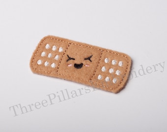 Bandaid Machine Embroidery Design, Feltie Design for Digital Download