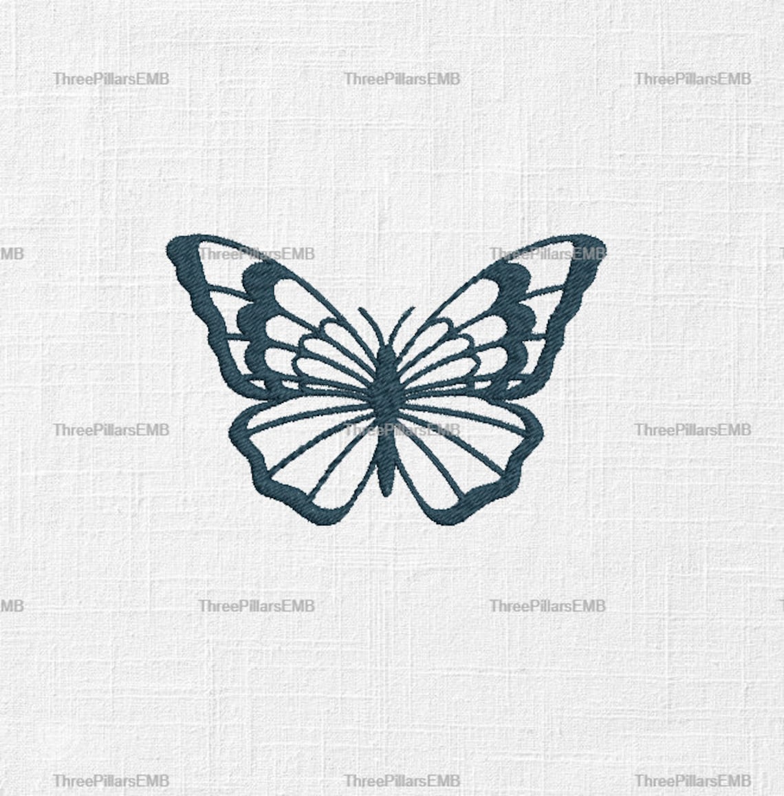 Simple Butterfly Outline Embroidery Design Etsy