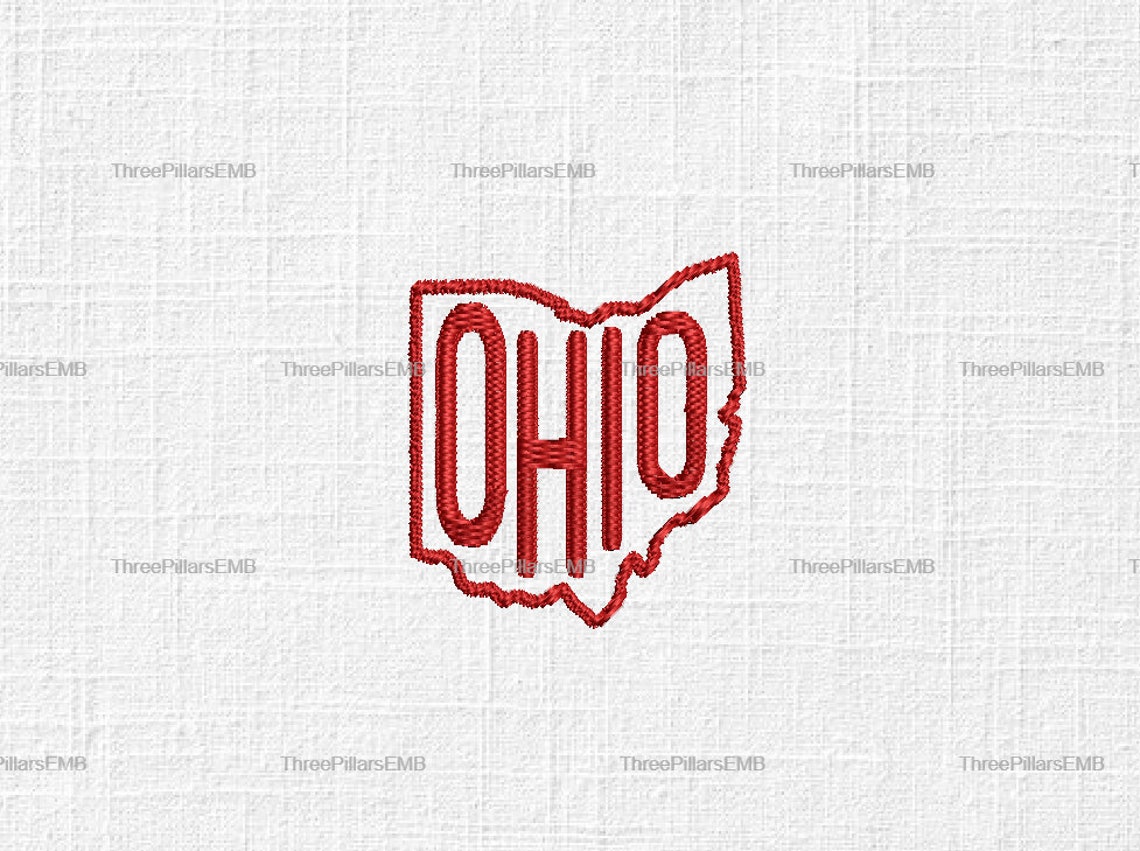 Ohio Embroidery Design - Etsy