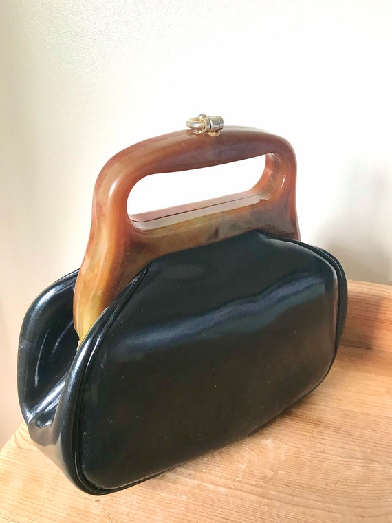 Vintage 1950s Vinyl Lucite Bag