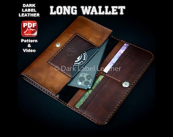 Leather Long Wallet Digital PDF Pattern by Dark Label Leather