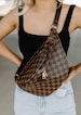 Plaid Bum Bag with optional personalization zipper charm, Plaid Bag, Fanny Packs 