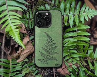FERN Real Wood Phone Case | iPhone 17 16 15 | Samsung Galaxy S26 S25 S24FE | Google Pixel 10 XL 9a | Made in Canada