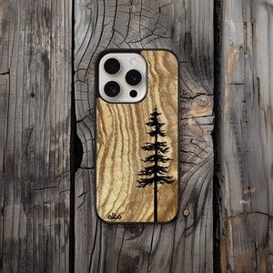 CYPRESS - Coque de portable en bois véritable - iPhone 16 Pro, 15, 14 - Samsung Galaxy S25, S24, S23FE - Google Pixel 9XL, 8a - Fabriqué au Canada Alto Collective