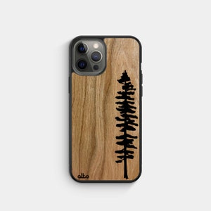 Cherry Sitka Étui pour iPhone en bois véritable iPhone 15 Pro, 14, 13 Samsung Galaxy S23, S22, S21FE Google Pixel 8,7a Fabriqué au Canada Alto Collective image 1