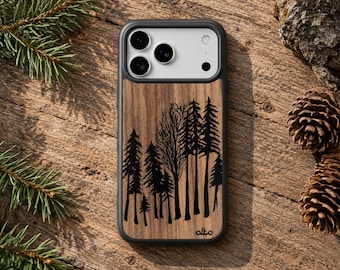 FOREST Real Wood Phone Case | iPhone 18 17 16 | Samsung Galaxy S26 S25 S24FE | Google Pixel 11 Pro XL 10 9a | Made in Canada