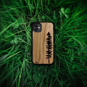 Cherry Sitka Étui pour iPhone en bois véritable iPhone 15 Pro, 14, 13 Samsung Galaxy S23, S22, S21FE Google Pixel 8,7a Fabriqué au Canada Alto Collective image 2