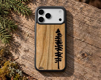 Cherry Sitka Real Wood Phone Case | iPhone 18 17 16 | Samsung Galaxy S26 S25 S24FE | Google Pixel 11 Pro XL 10 9a | Made in Canada
