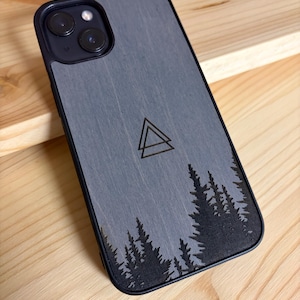 Funda para teléfono SUMMIT de madera auténtica / iPhone 18 17 16 / Samsung Galaxy S26 S25 S24FE / Google Pixel 11 Pro XL 10 9a / Fabricada en Canadá