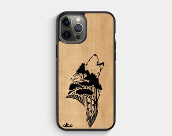 HOWL Real Wood Phone Case | iPhone 17 16 15 | Samsung Galaxy S26 S25 S24FE | Google Pixel 10 XL 9a 8 | Made in Canada