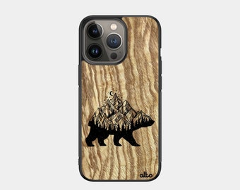 NOMADIC BEAST -Real Wood iPhone Case- iPhone 15 Pro, 14, 13-Samsung Galaxy S24, S23,S21FE -Google Pixel 8,7a -Made in Canada Alto Collective